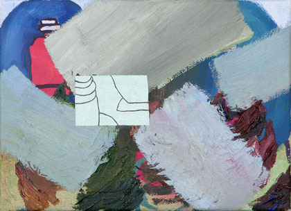 Stillleben mit Hustensaft, l auf Leinwand, 26 x 36 cm