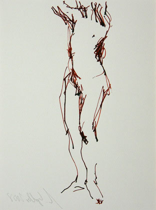 Aktzeichnung, 32 x 24 cm