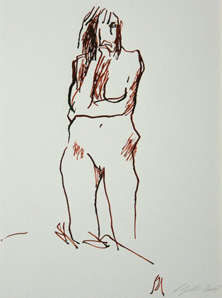 Aktzeichnung, 32 x 24 cm