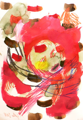 (ohne Titel), Mischtechnik auf Papier, 21 x 30 cm