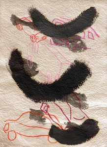 (ohne Titel), Mischtechnik auf Papier, 20 x 15 cm