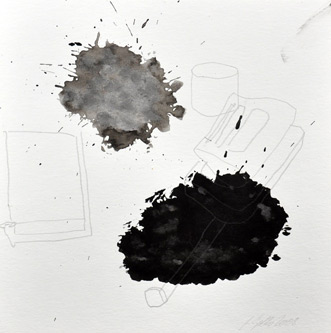 Stillleben, Mischtechnik auf Papier, 20 x 20 cm