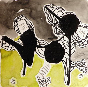 Zoroaster, Mischtechnik auf Papier, 20 x 20 cm